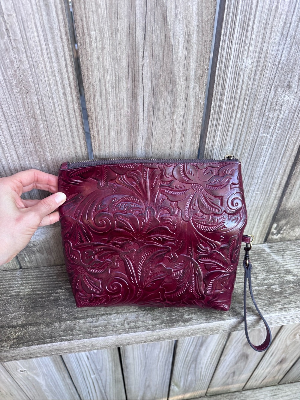 Patricia Nash Leather Wristlet - Picture 5 of 9
